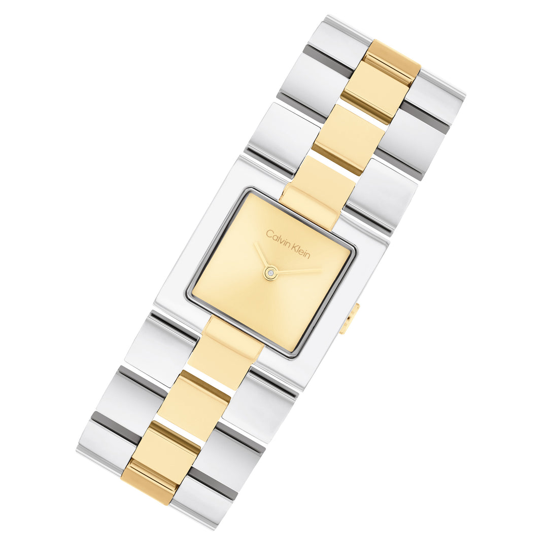 Calvin Klein Two-Tone Steel Gold Dial Women's Watch - 25100115