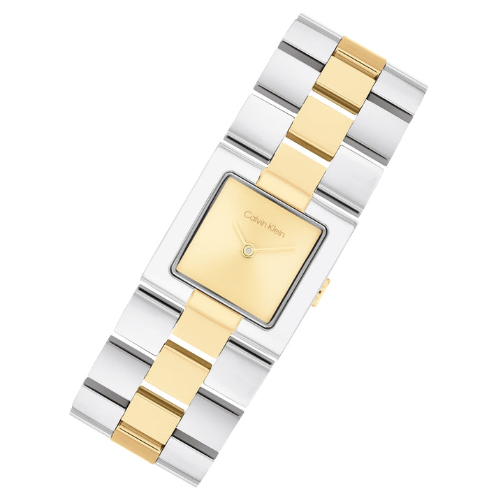 Calvin Klein Two-Tone Steel Gold Dial Women's Watch - 25100115