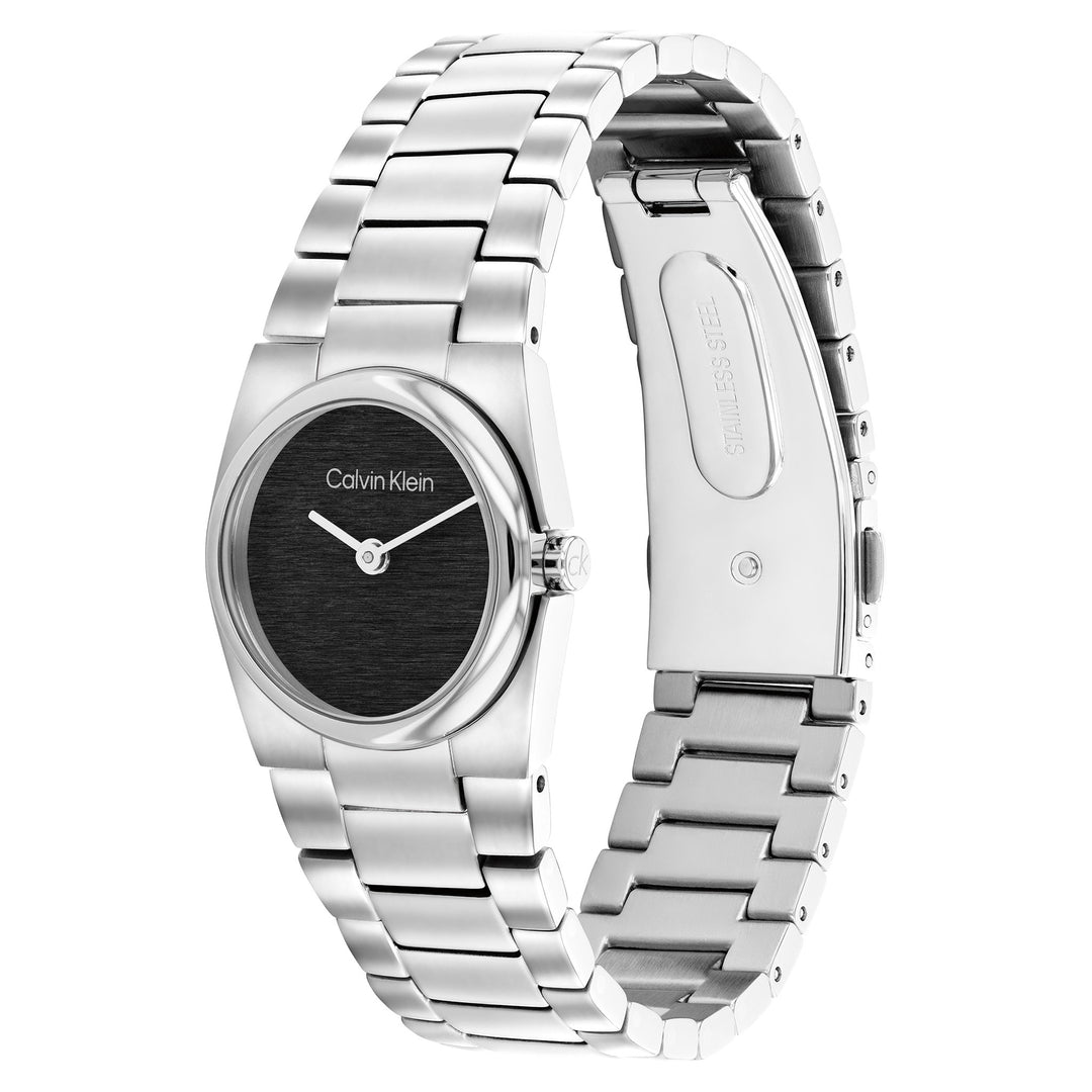 Calvin Klein Stainless Steel Black Dial Women's Watch - 25100121