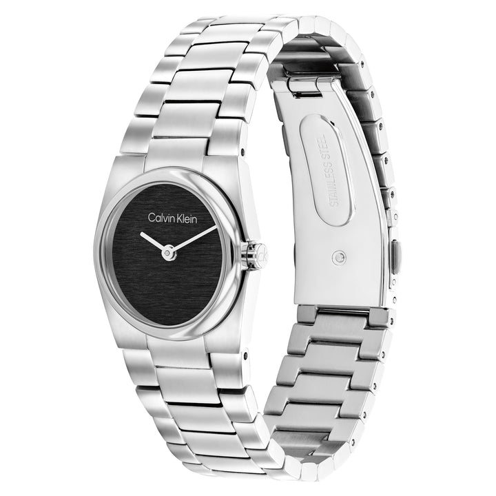Calvin Klein Stainless Steel Black Dial Women's Watch - 25100121