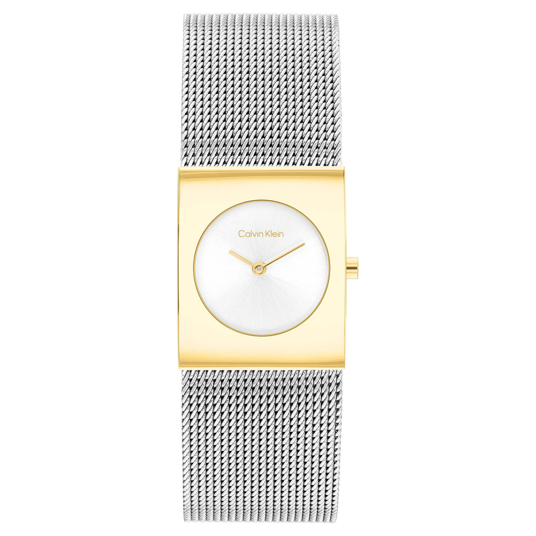 Calvin Klein Stainless Steel Silver White Dial Women's Watch - 25100139