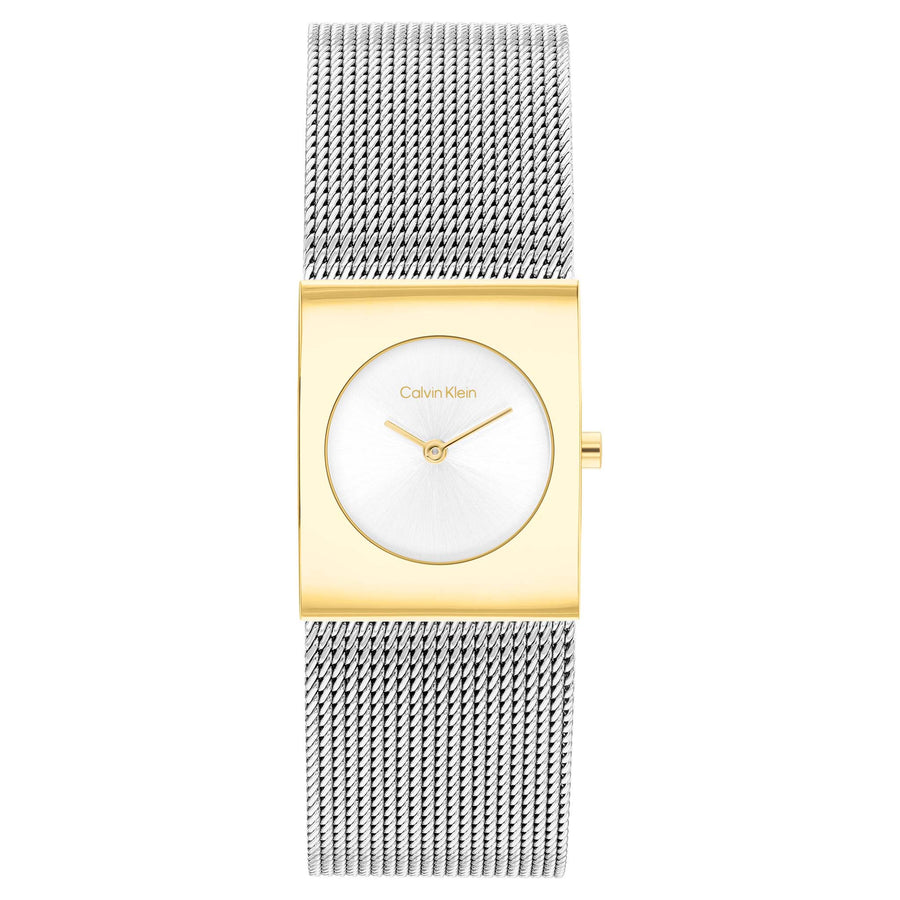 Calvin Klein Stainless Steel Silver White Dial Women's Watch - 25100139