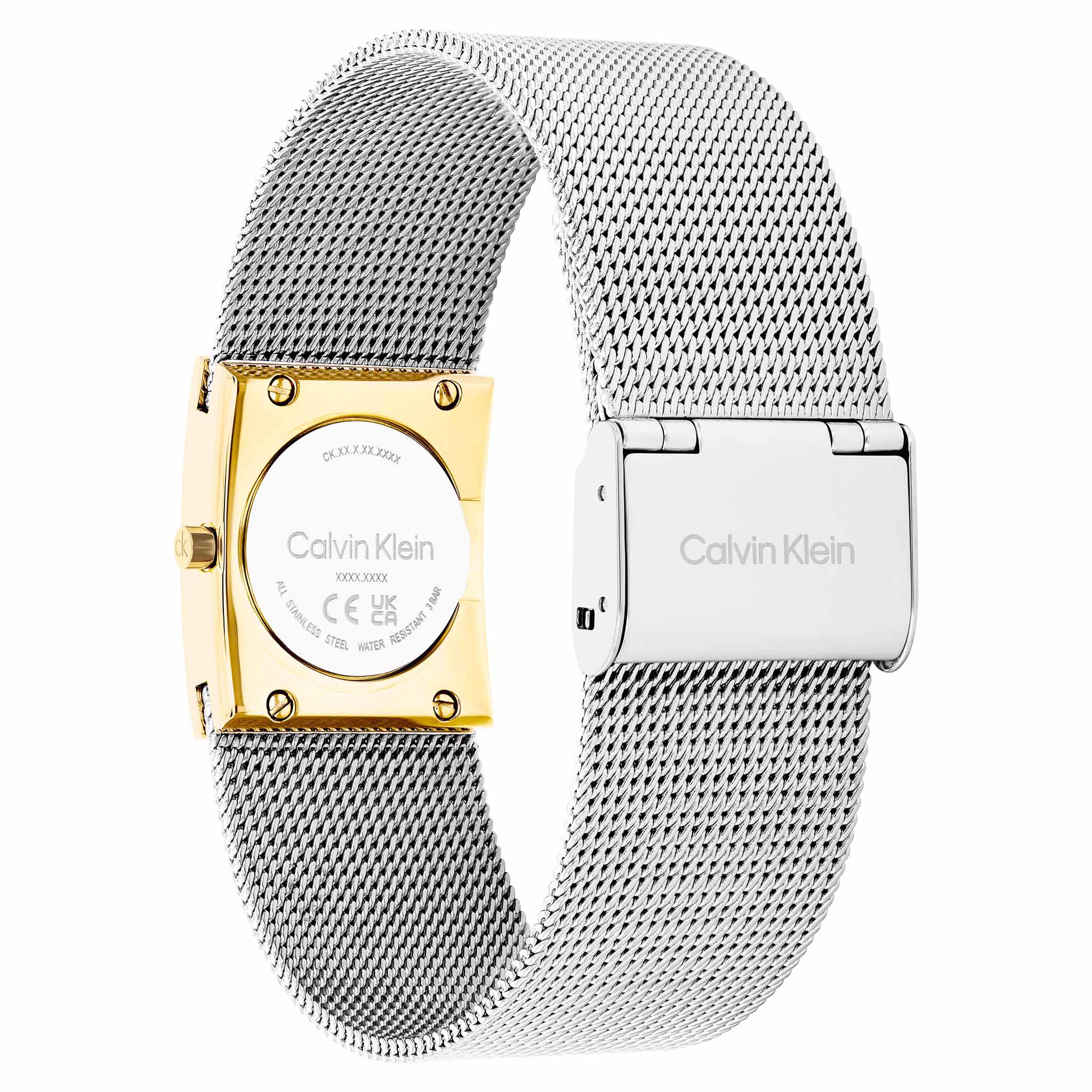 Calvin Klein Stainless Steel Mesh Silver White Dial Women's Watch - 25100139