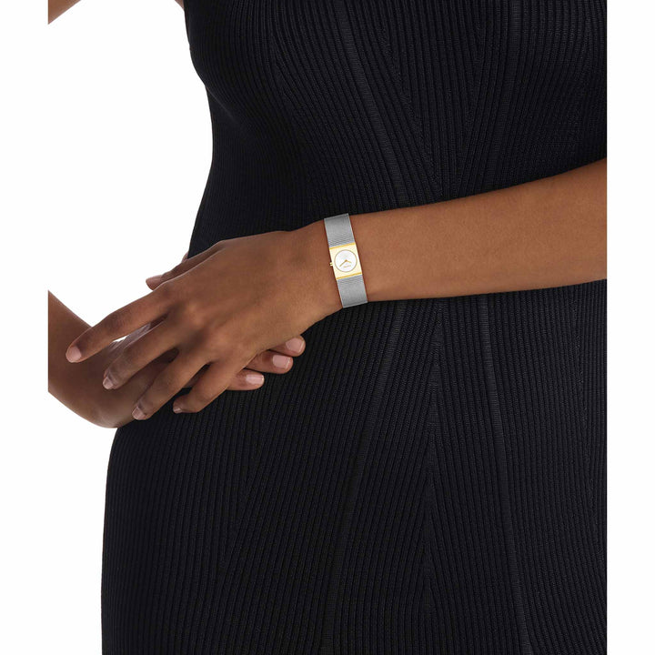 Calvin Klein Stainless Steel Mesh Silver White Dial Women's Watch - 25100139