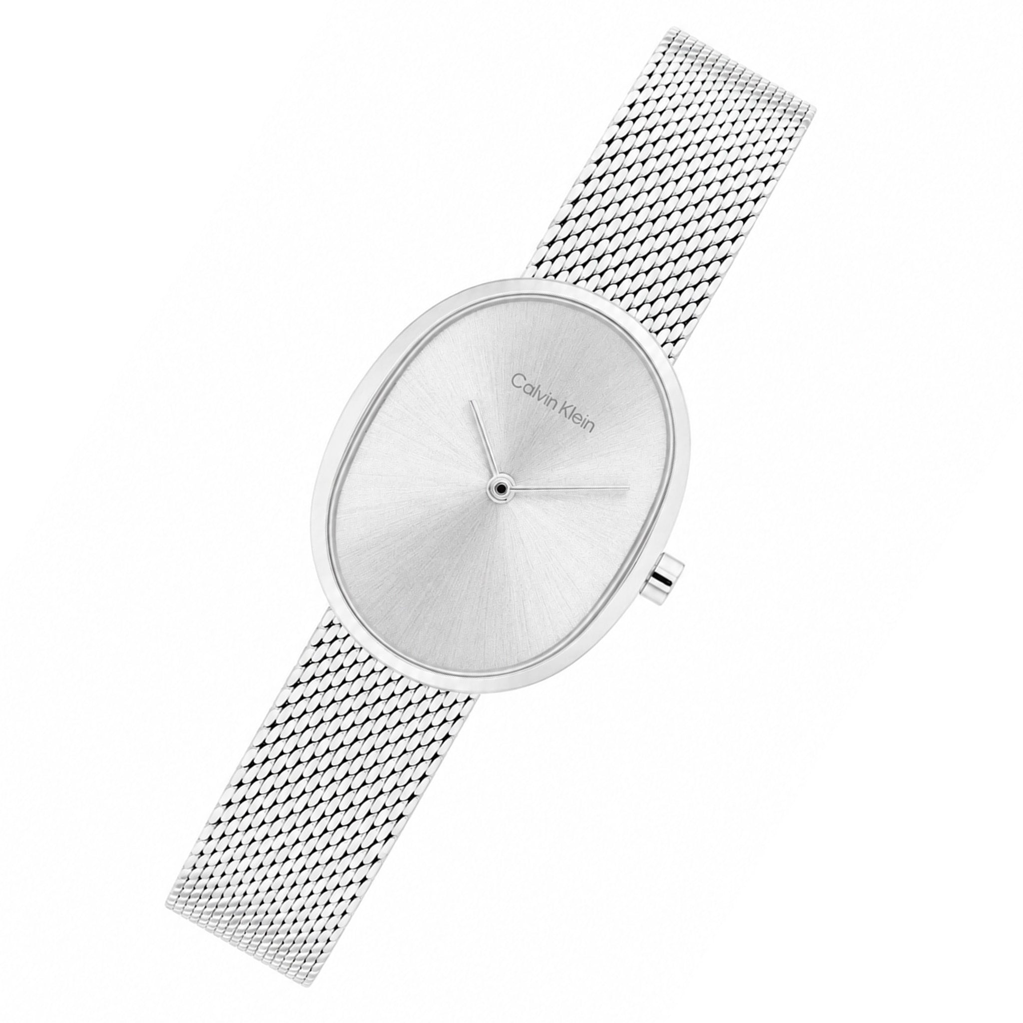 Calvin Klein Stainless Steel Mesh Silver Dial Women's Watch - 25100173