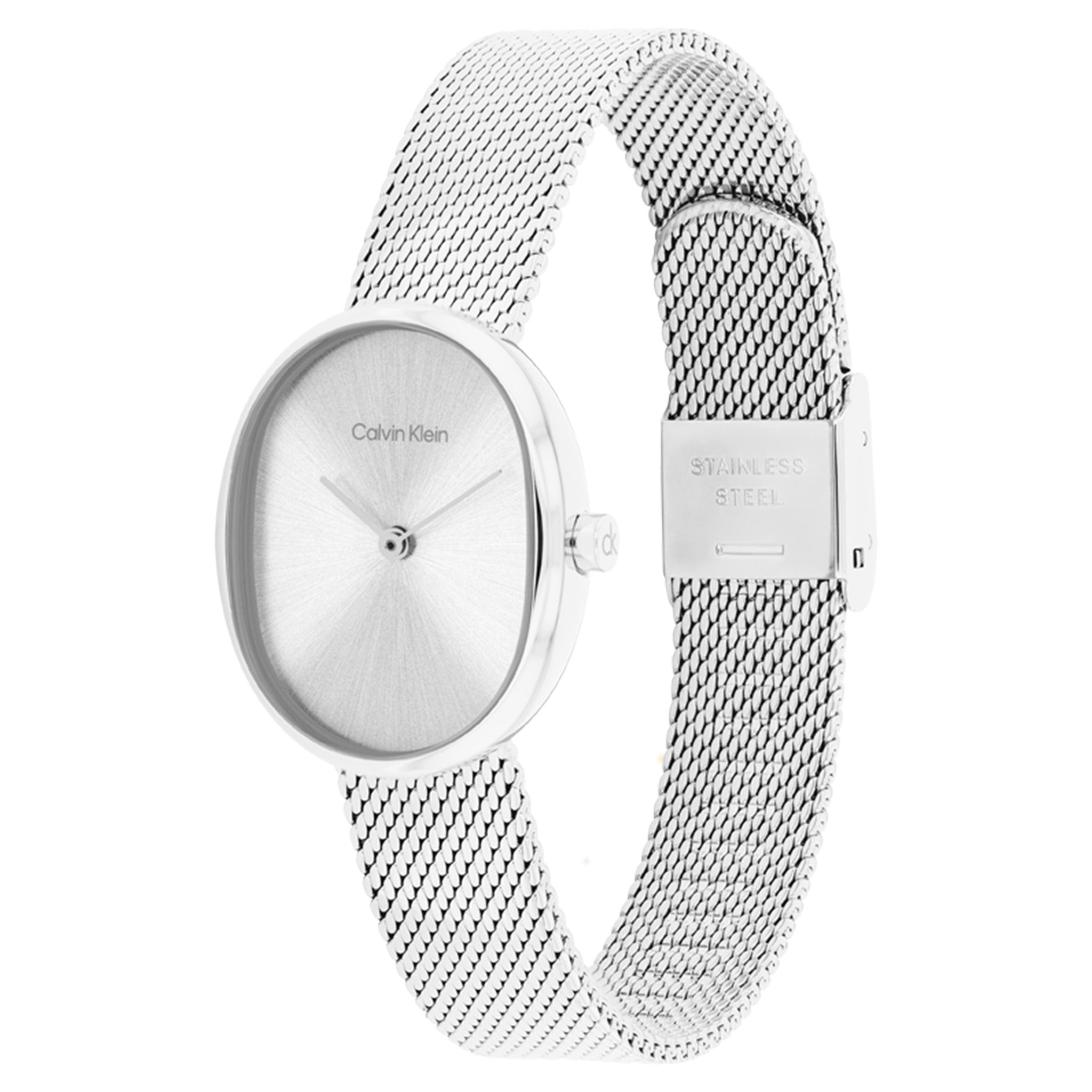 Calvin Klein Stainless Steel Mesh Silver Dial Women's Watch - 25100173
