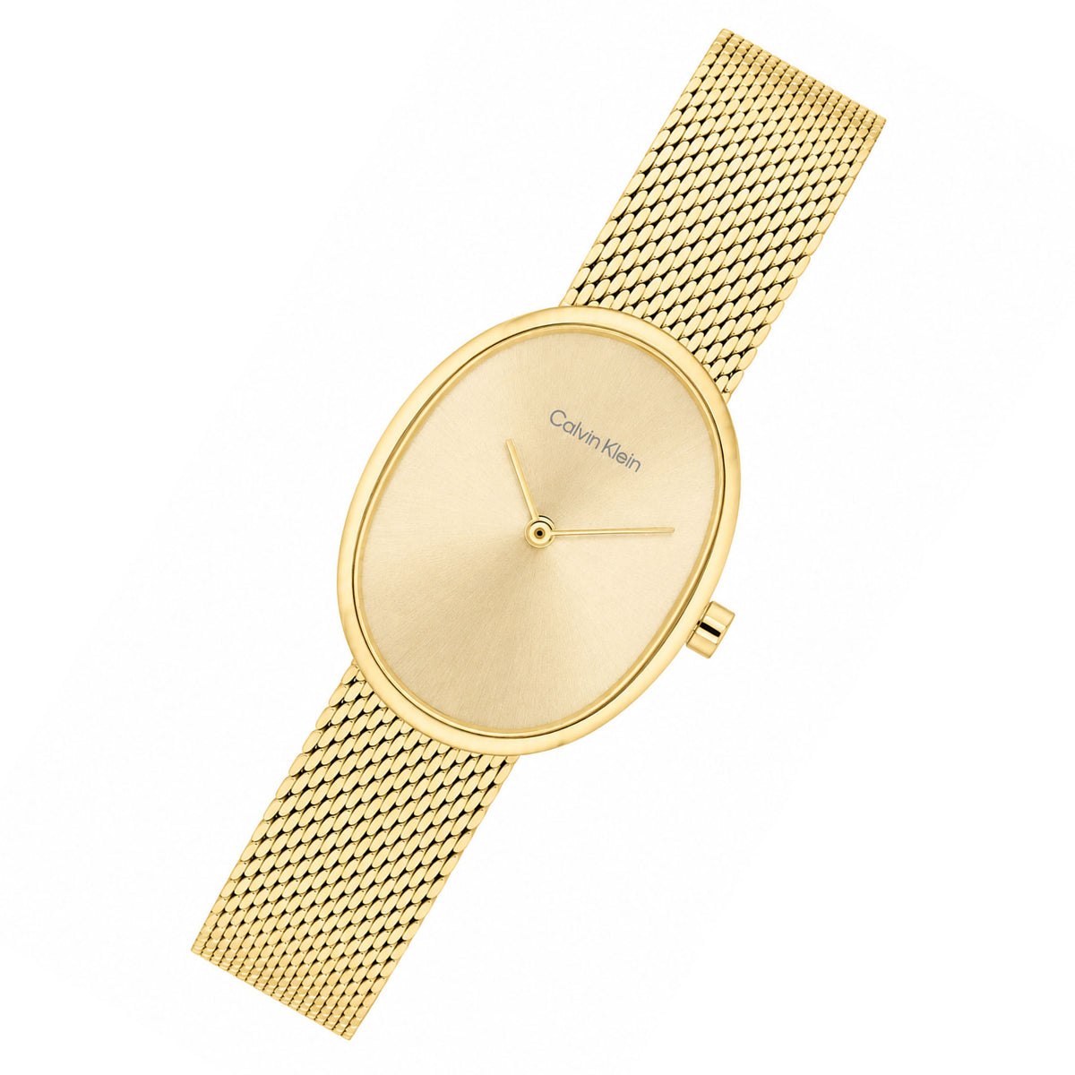 Calvin Klein Gold Steel Mesh Women's Watch - 25100174