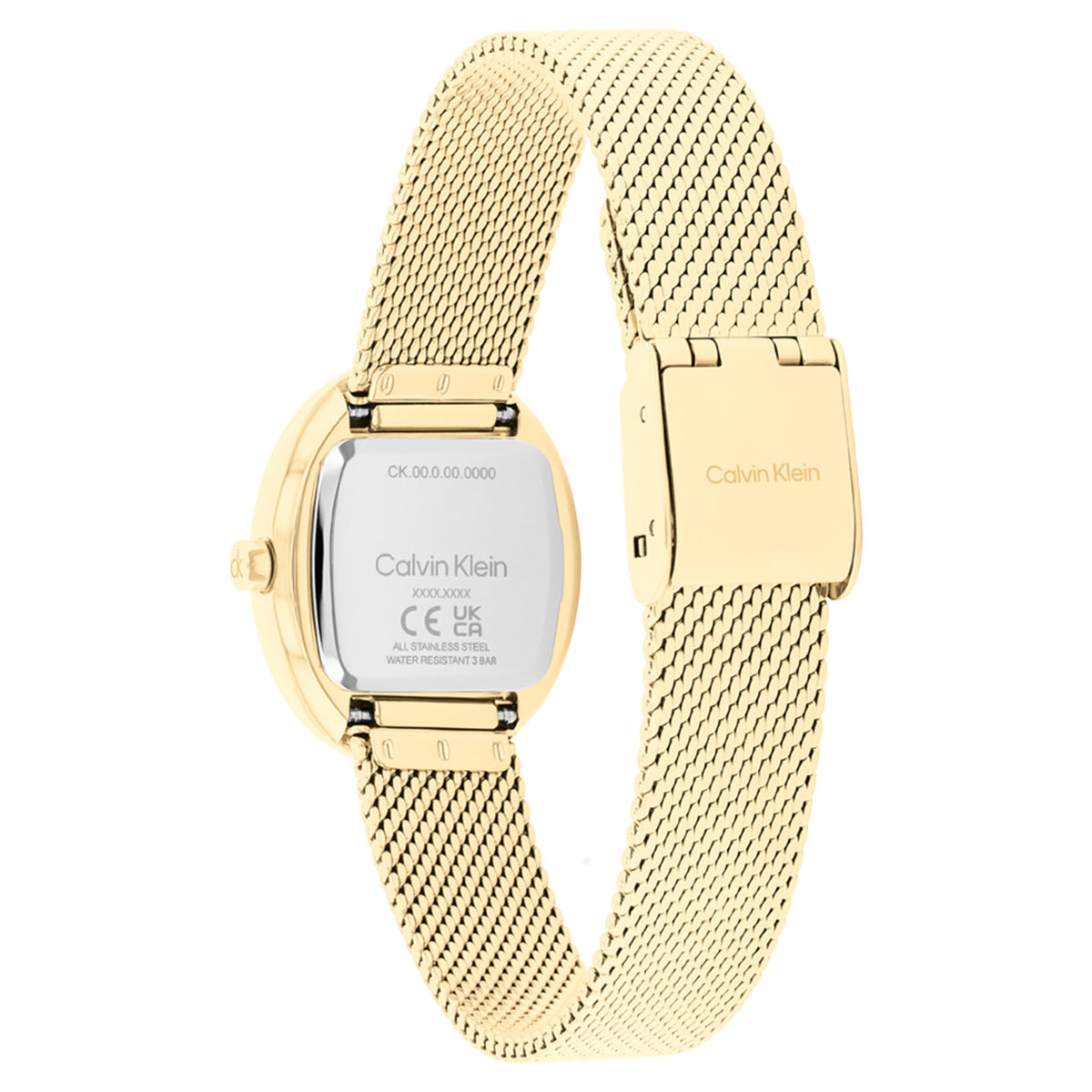Calvin Klein Gold Steel Mesh Women's Watch - 25100174