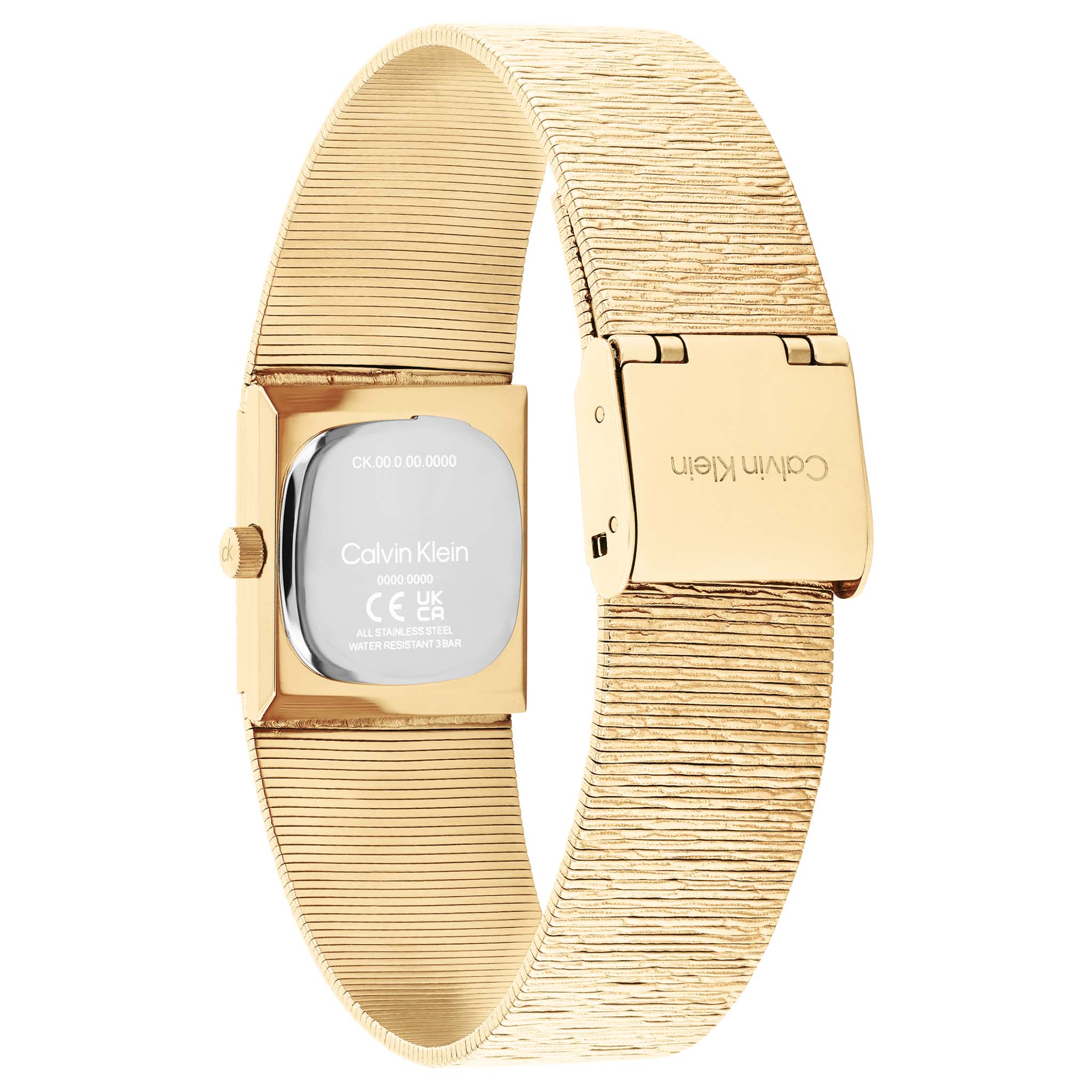 Calvin Klein Gold Steel Mesh Champagne Dial Women's Watch - 25100178