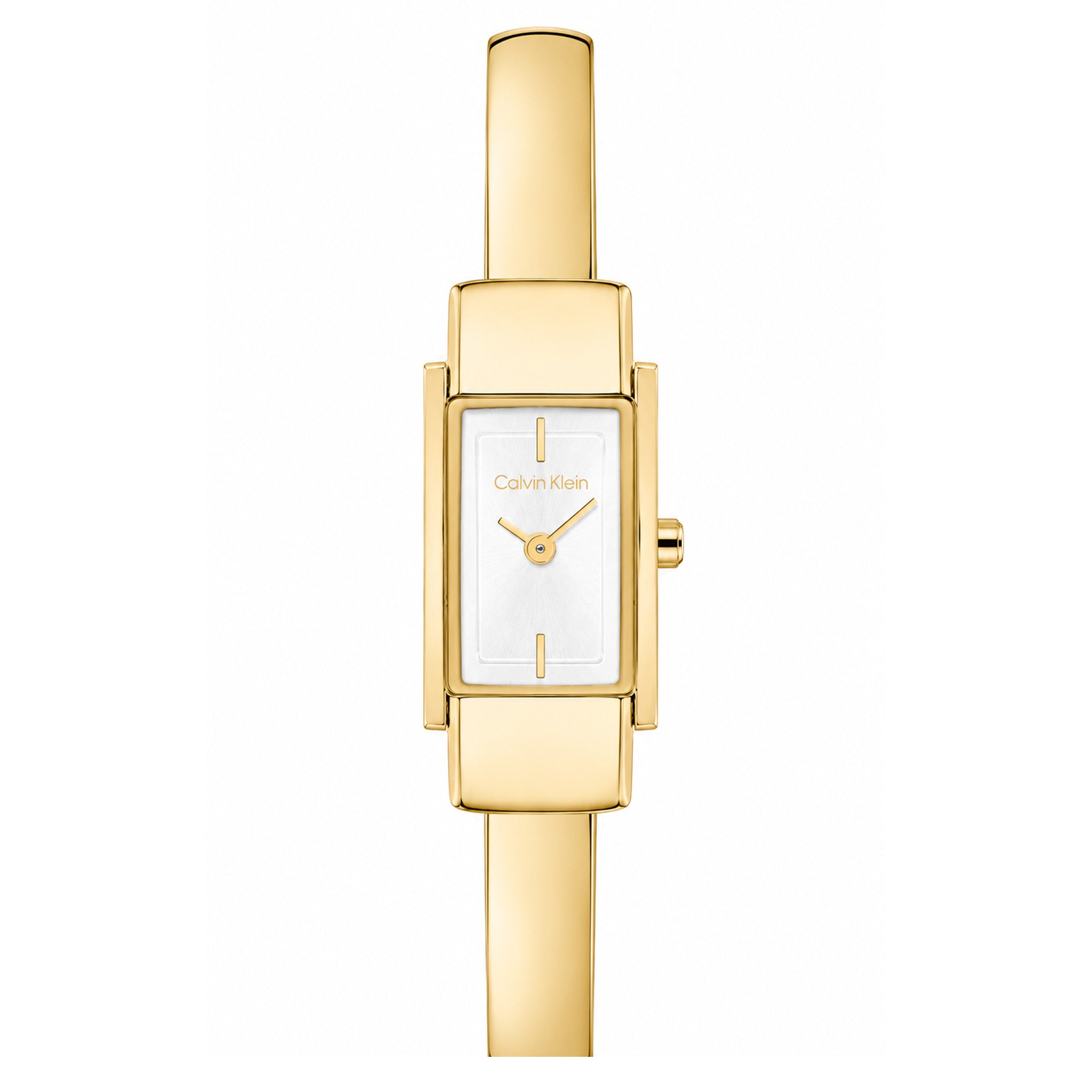 Calvin Klein Gold Steel White Dial Women's Watch - 25100184