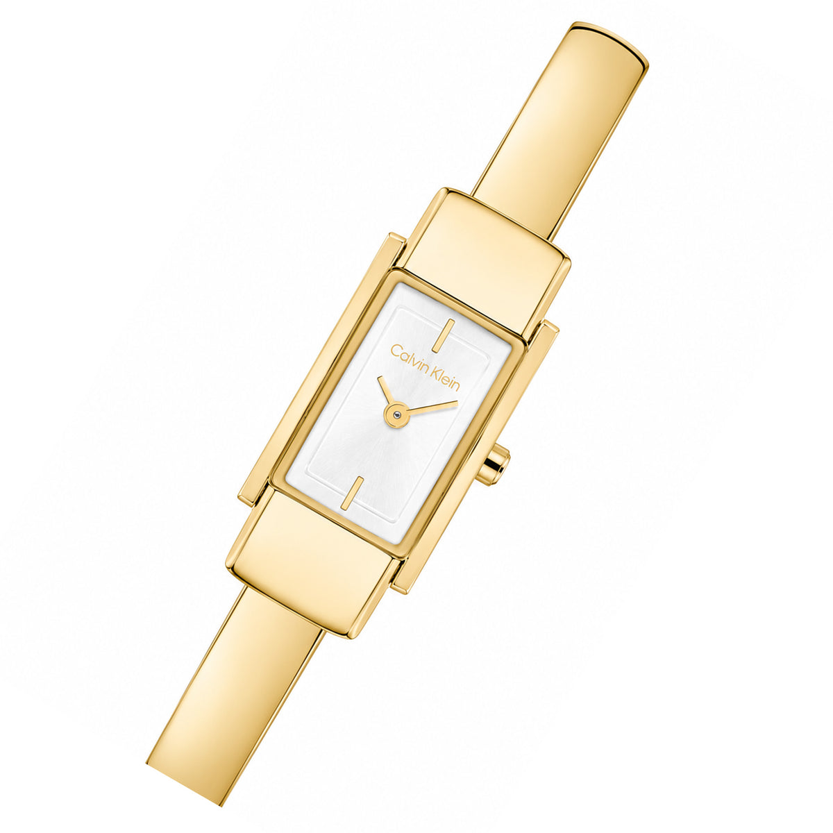 Calvin Klein Gold Steel White Dial Women's Watch - 25100184
