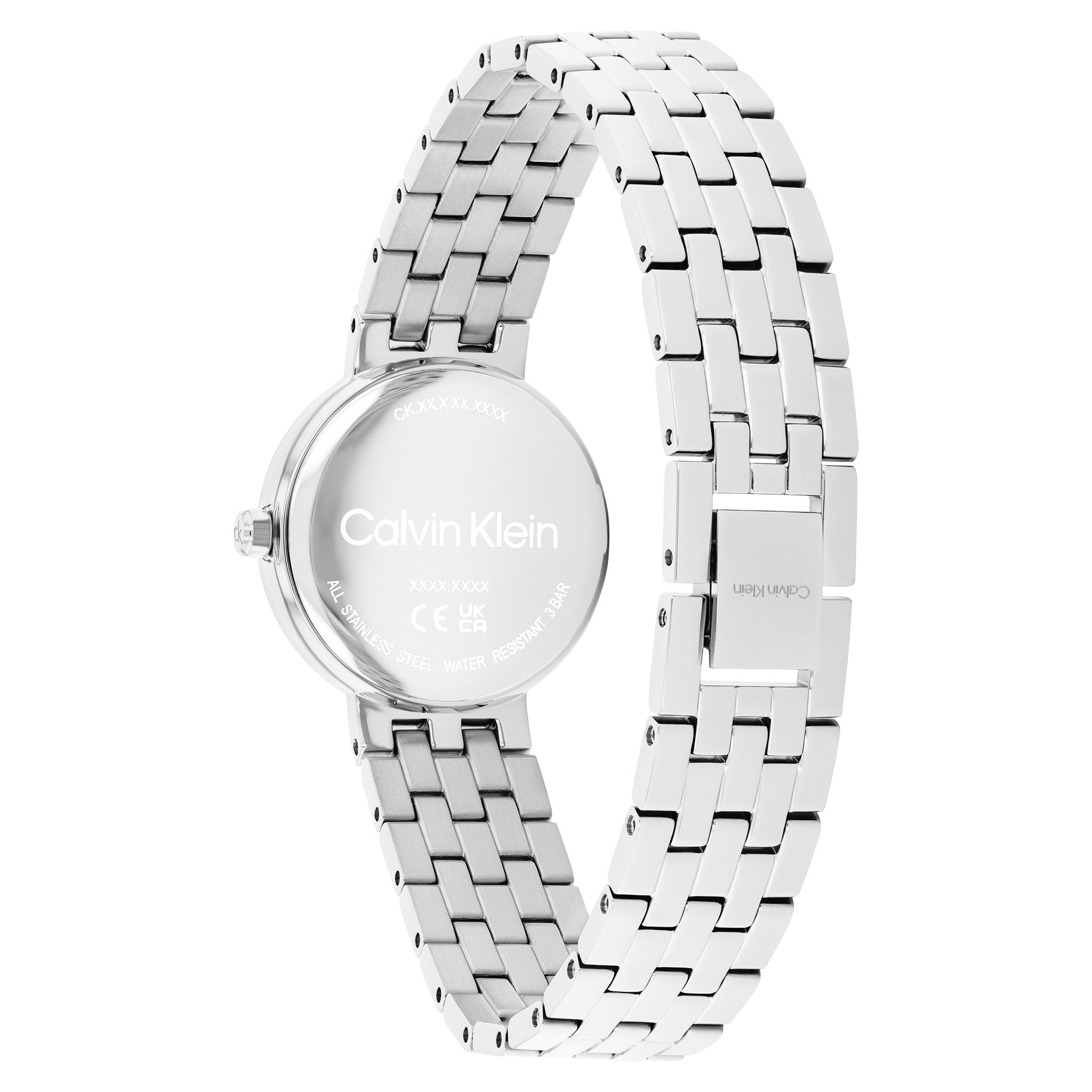Calvin Klein Stainless Steel Silver White Dial Women's Watch - 25100186