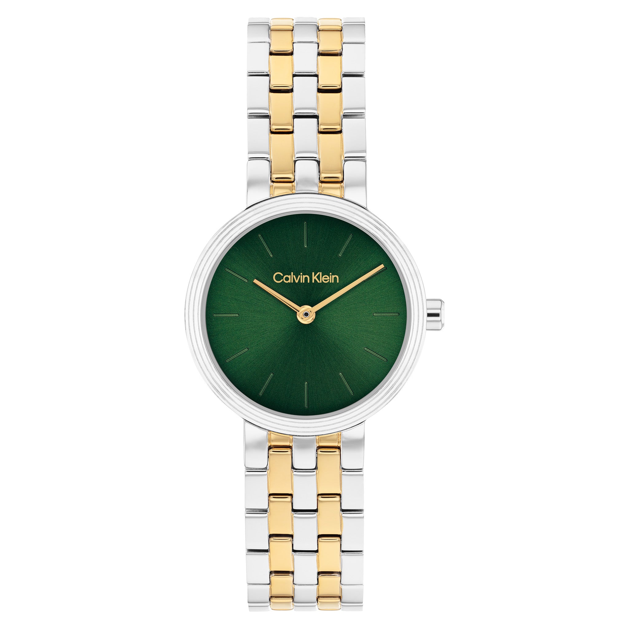 Calvin Klein Two-Tone Steel Green Dial Women's Watch - 25100188
