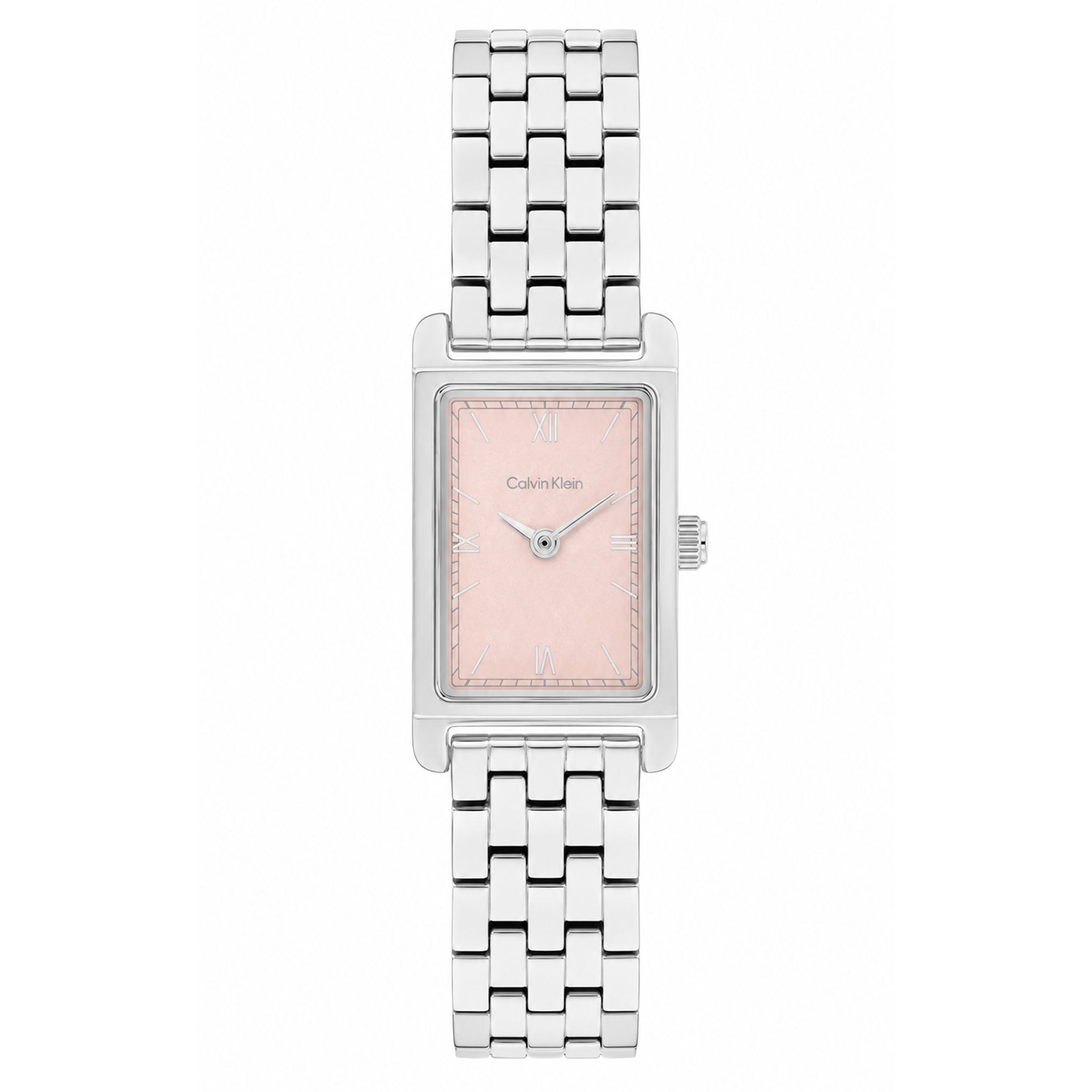 Calvin Klein Silver Steel Light Blush Dial Women's Watch - 25100197