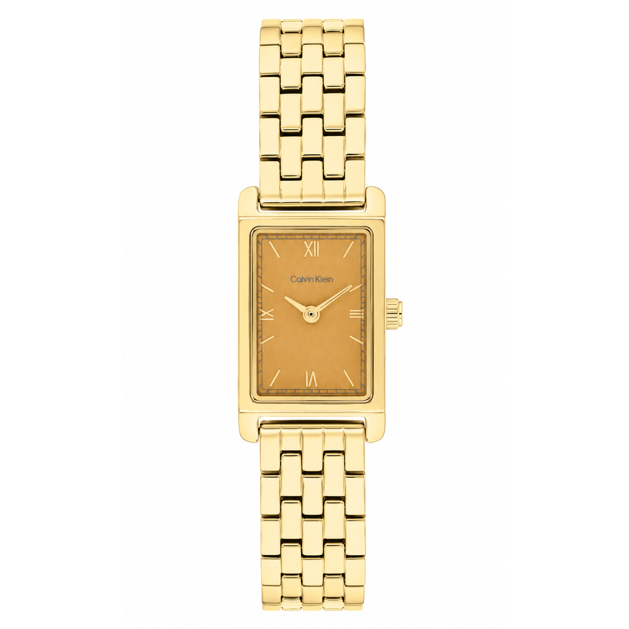 Calvin Klein Gold Steel Amber Dial Women's Watch - 25100198
