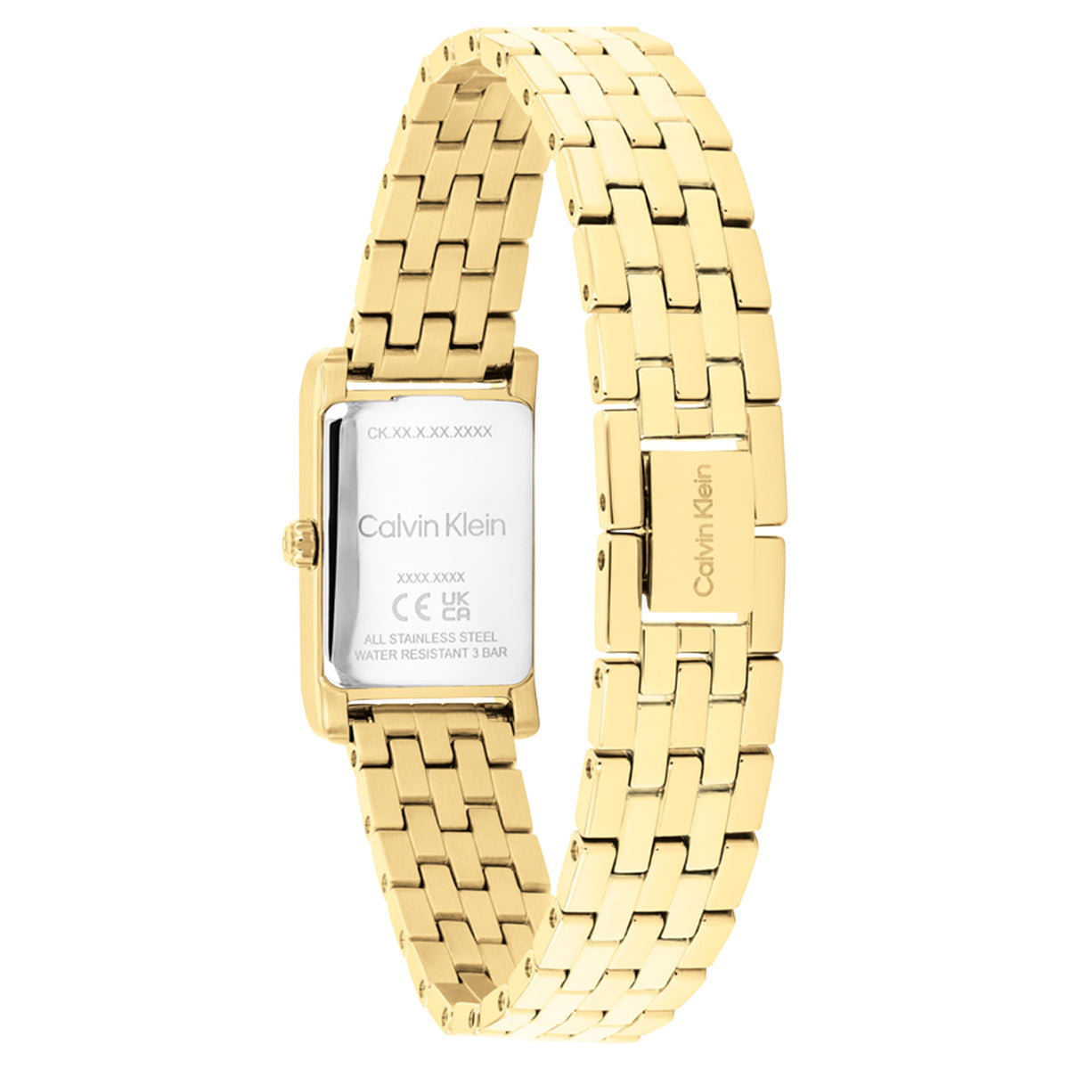 Calvin Klein Gold Steel Amber Dial Women's Watch - 25100198