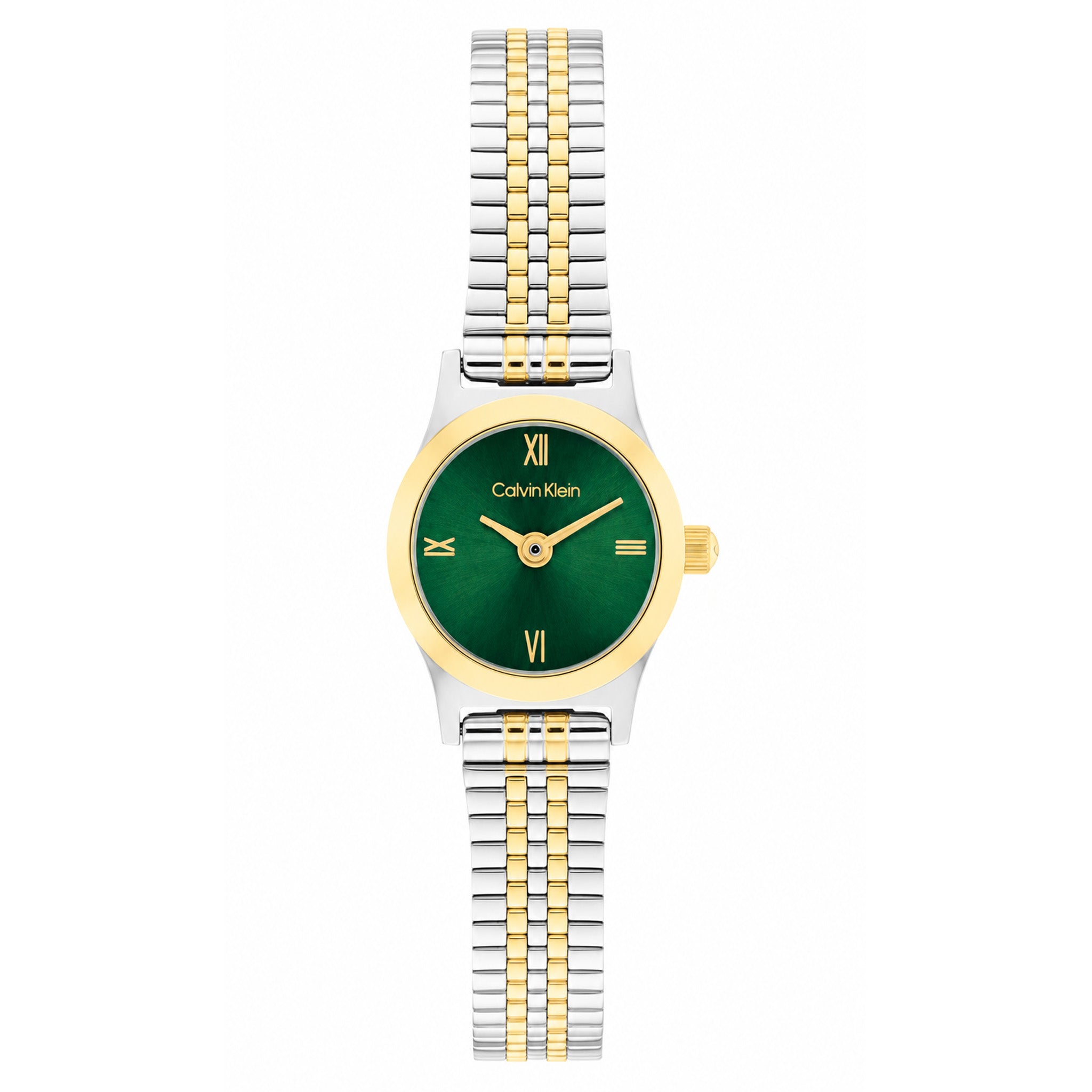 Calvin Klein Two-Tone Steel Green Dial Women's Watch - 25100202