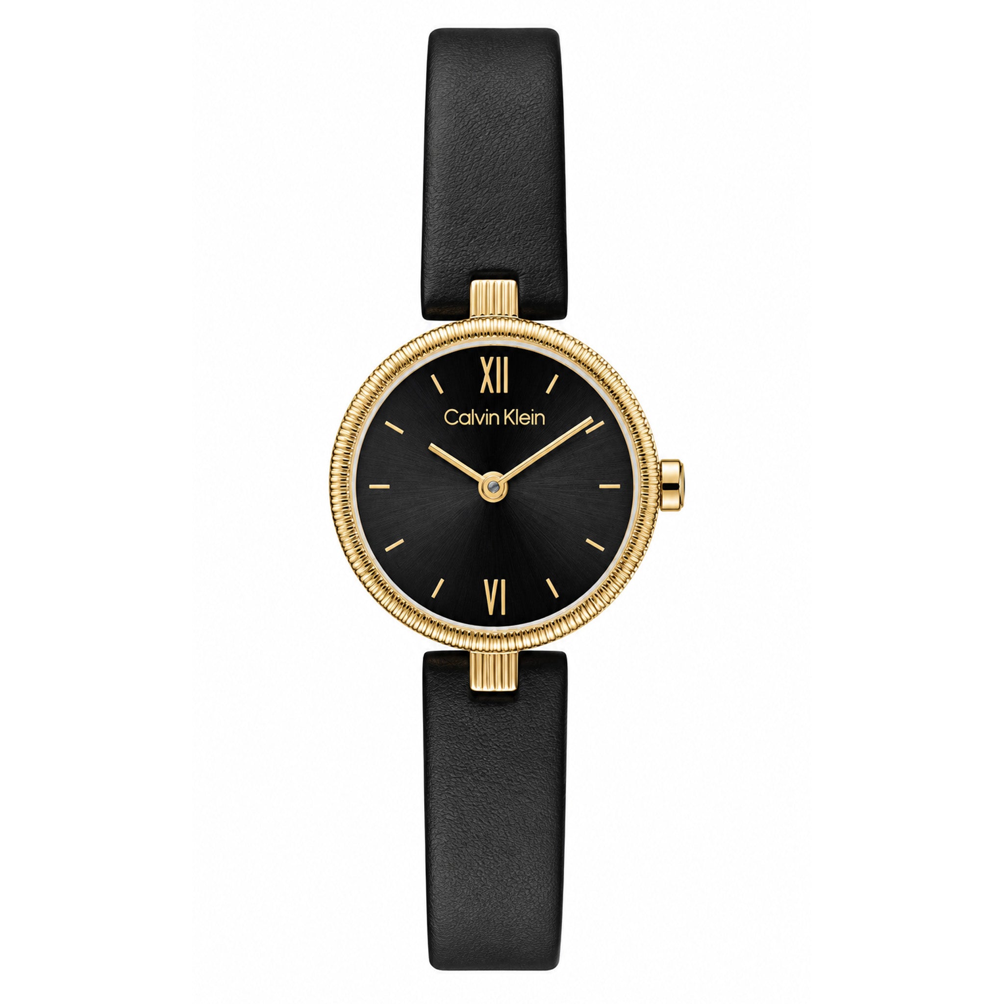 Calvin Klein Leather Black Dial Women's Watch - 25100230