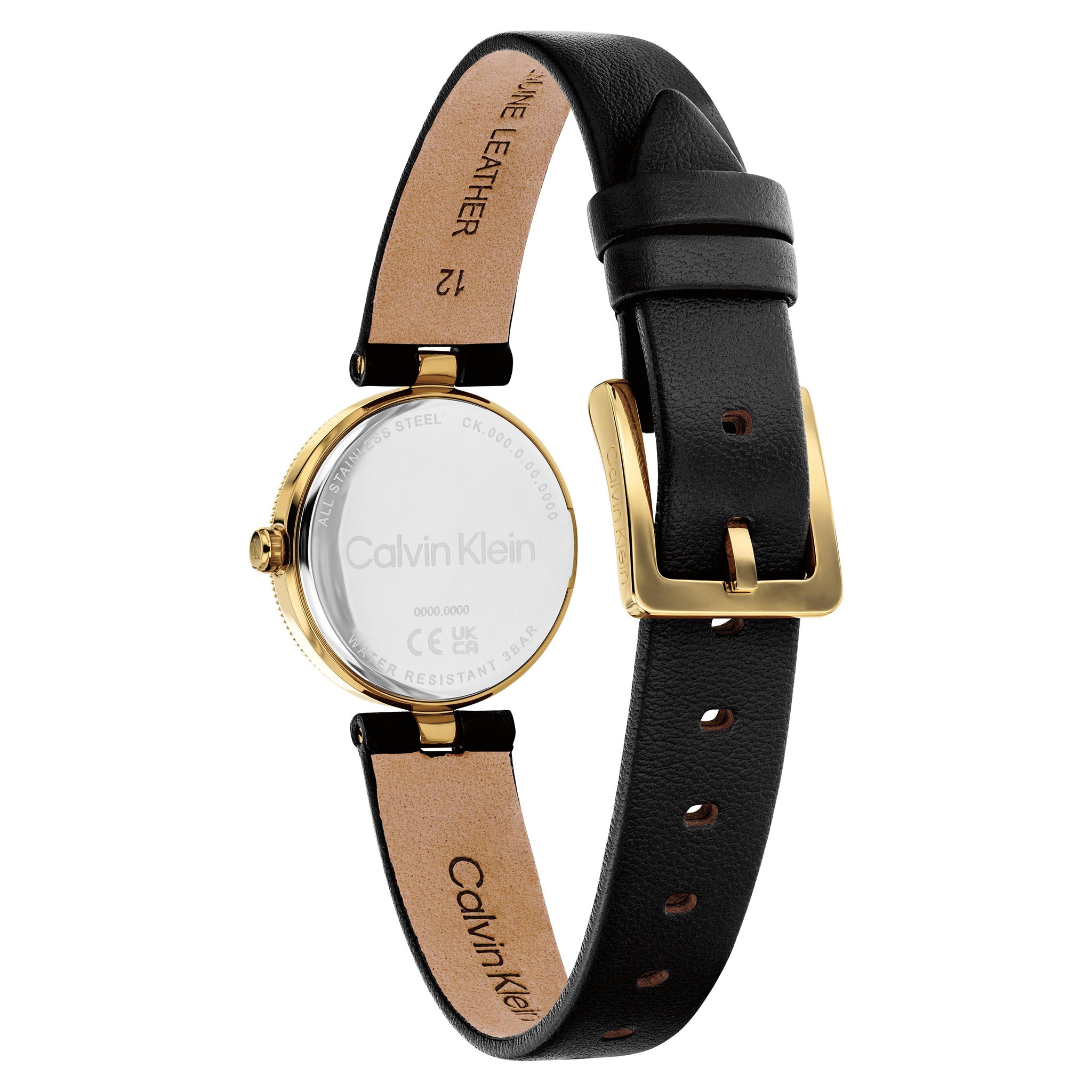 Calvin Klein Leather Black Dial Women's Watch - 25100230