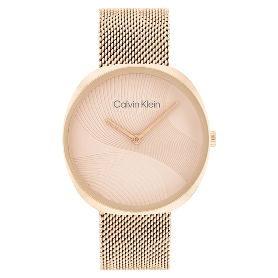 Calvin Klein Carnation Gold Steel Mesh Women's Watch - 25200247
