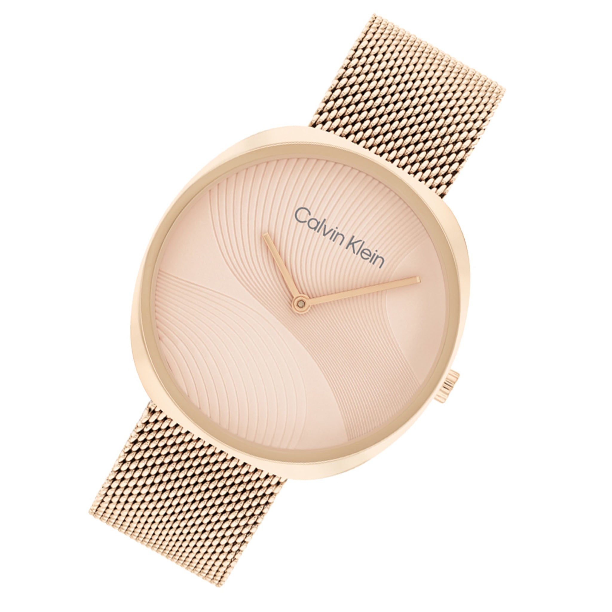 Calvin Klein Carnation Gold Steel Mesh Women's Watch - 25200247