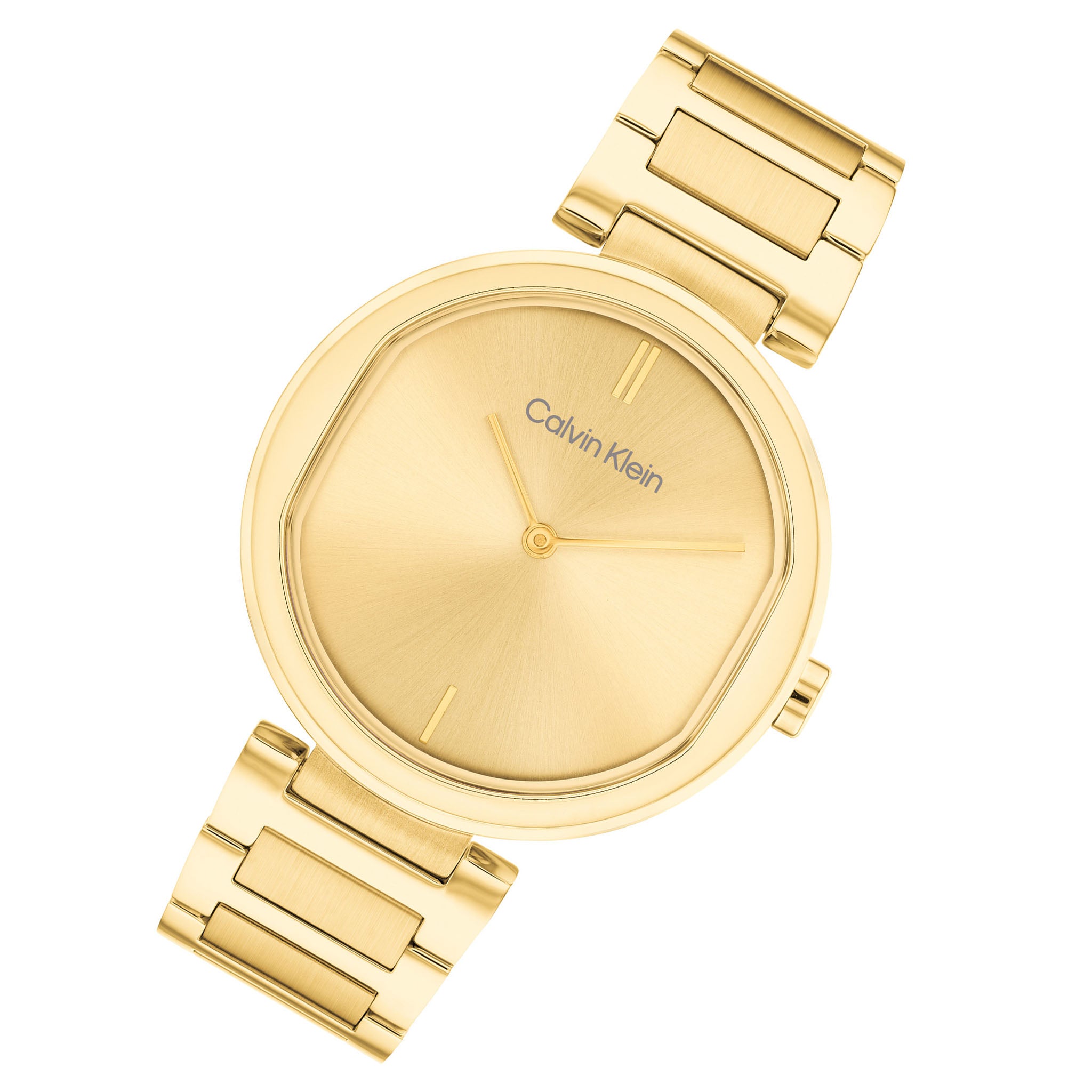 Calvin Klein Light Gold Steel Light Champagne Dial Slim Women's Watch - 25200252