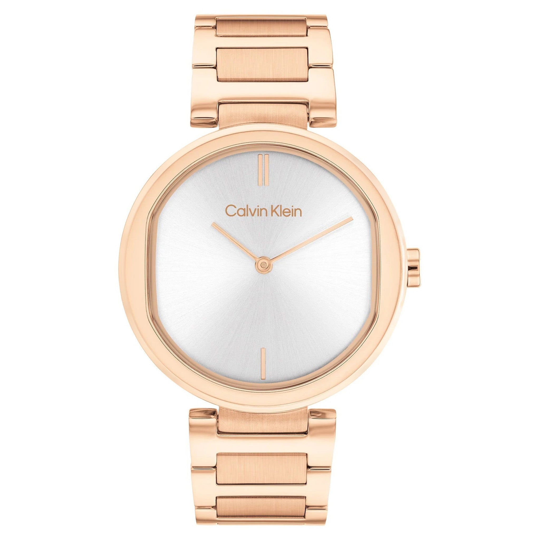 Calvin Klein Rose Gold Steel Silver Dial Slim Women s Watch 25200253 The Watch Factory Australia