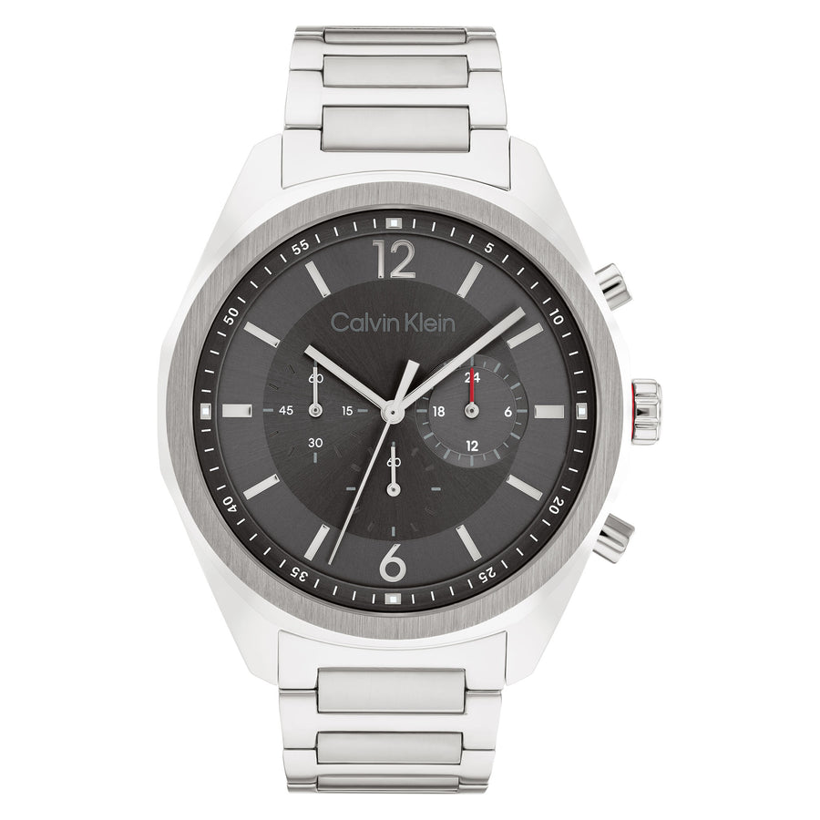 Calvin Klein Stainless Steel Grey Dial Chronograph Men's Watch - 25200264
