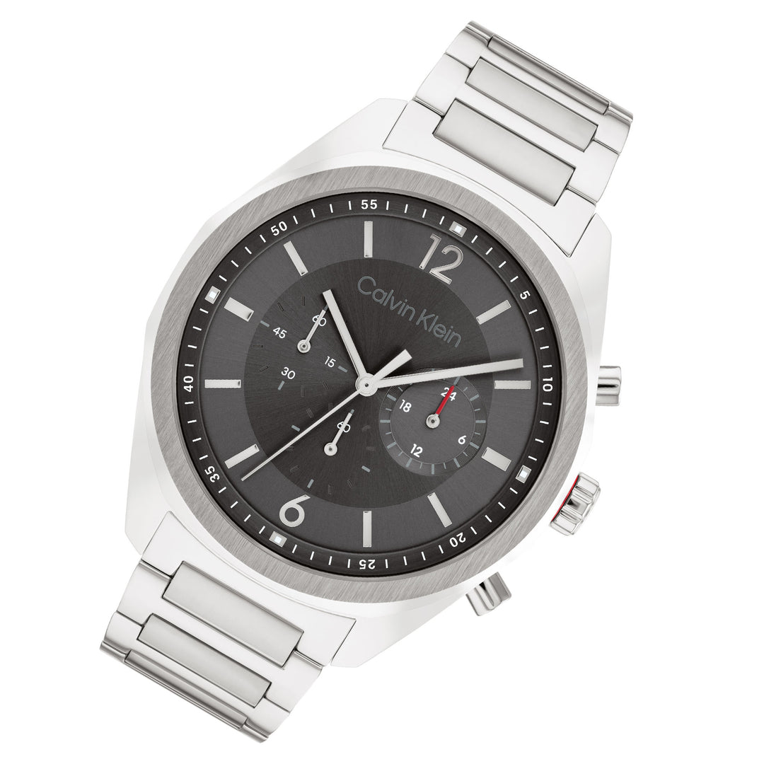 Calvin Klein Stainless Steel Grey Dial Chronograph Men's Watch - 25200264