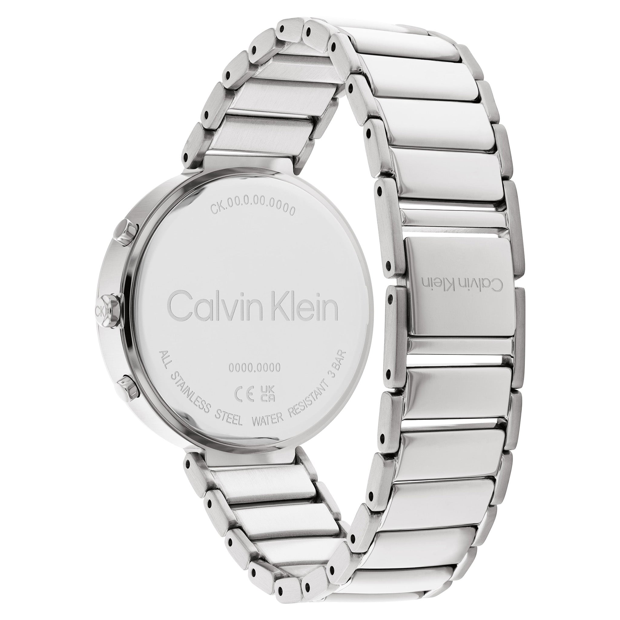 Calvin Klein Silver Steel White Dial Multi-function Women's Watch - 25200282