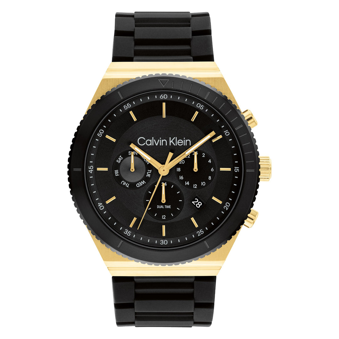 Calvin Klein Black Silicone Multi-function Men's Watch - 25200306