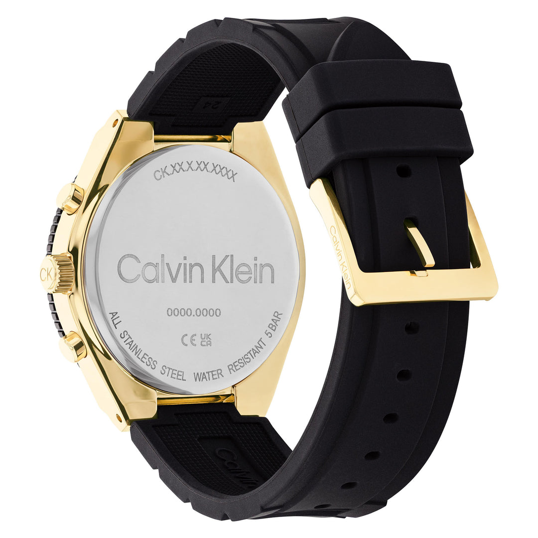 Calvin Klein Black Silicone Multi-function Men's Watch - 25200306