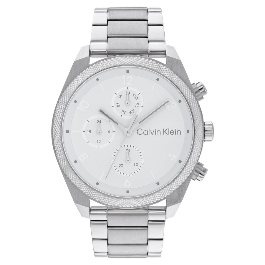 Calvin Klein Stainless Steel Silver Dial Multi-function Men's Watch - 25200356