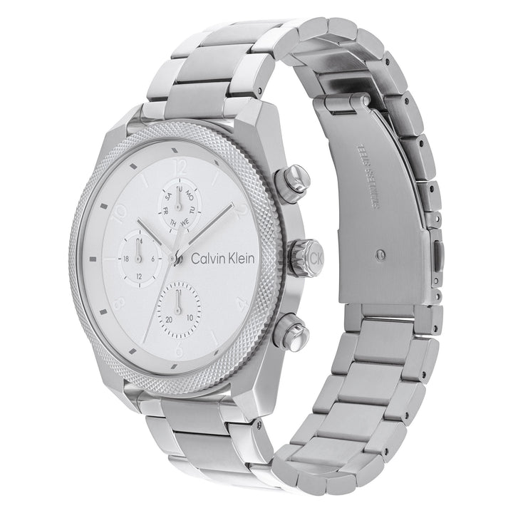 Calvin Klein Stainless Steel Silver Dial Multi-function Men's Watch - 25200356