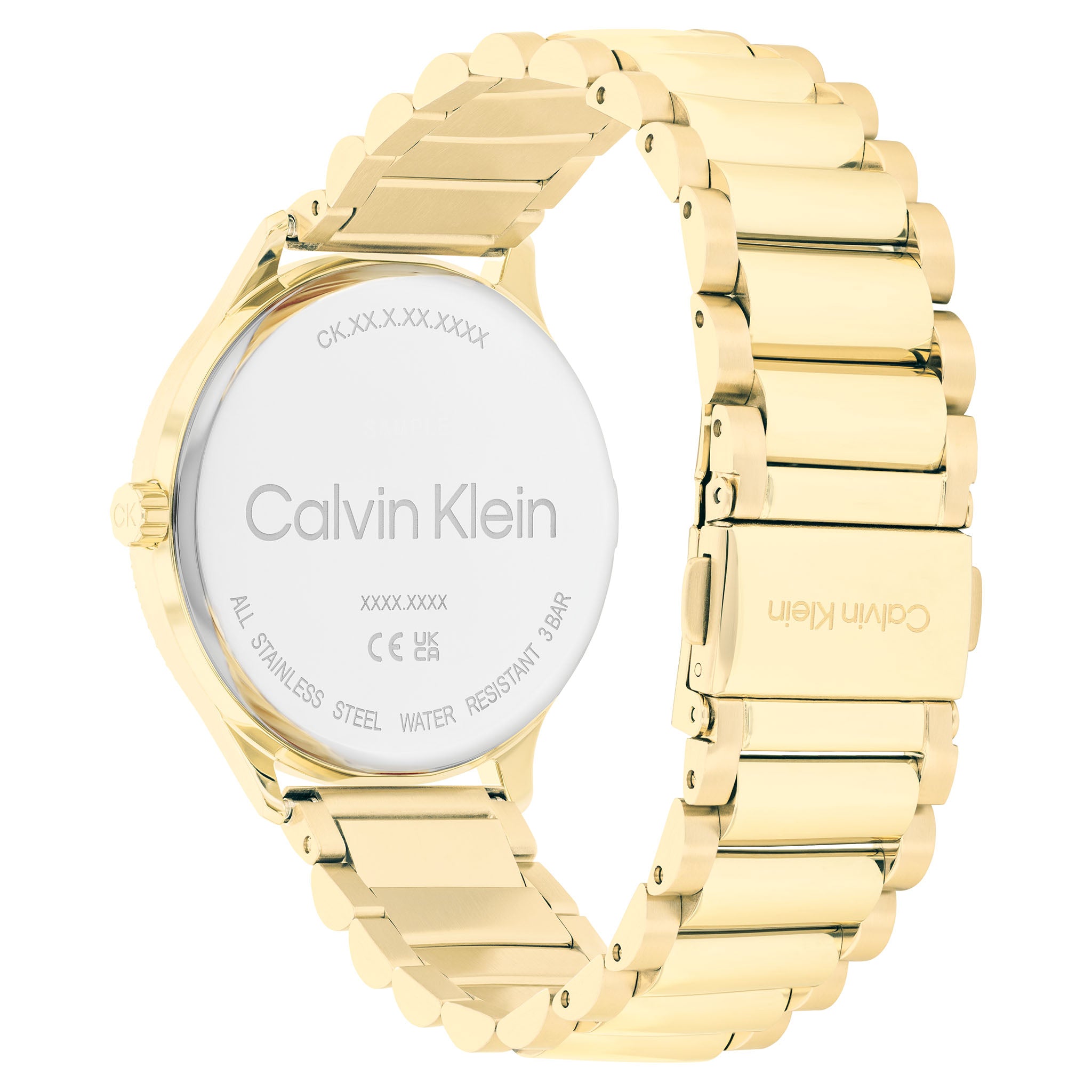 Calvin Klein Gold Steel Black Dial Multi-function Women's Watch - 25200371
