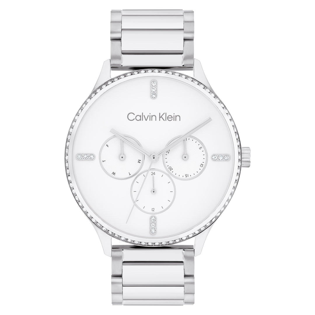 Calvin Klein Stainless Steel White Dial Multi-function Women's Watch - 25200373