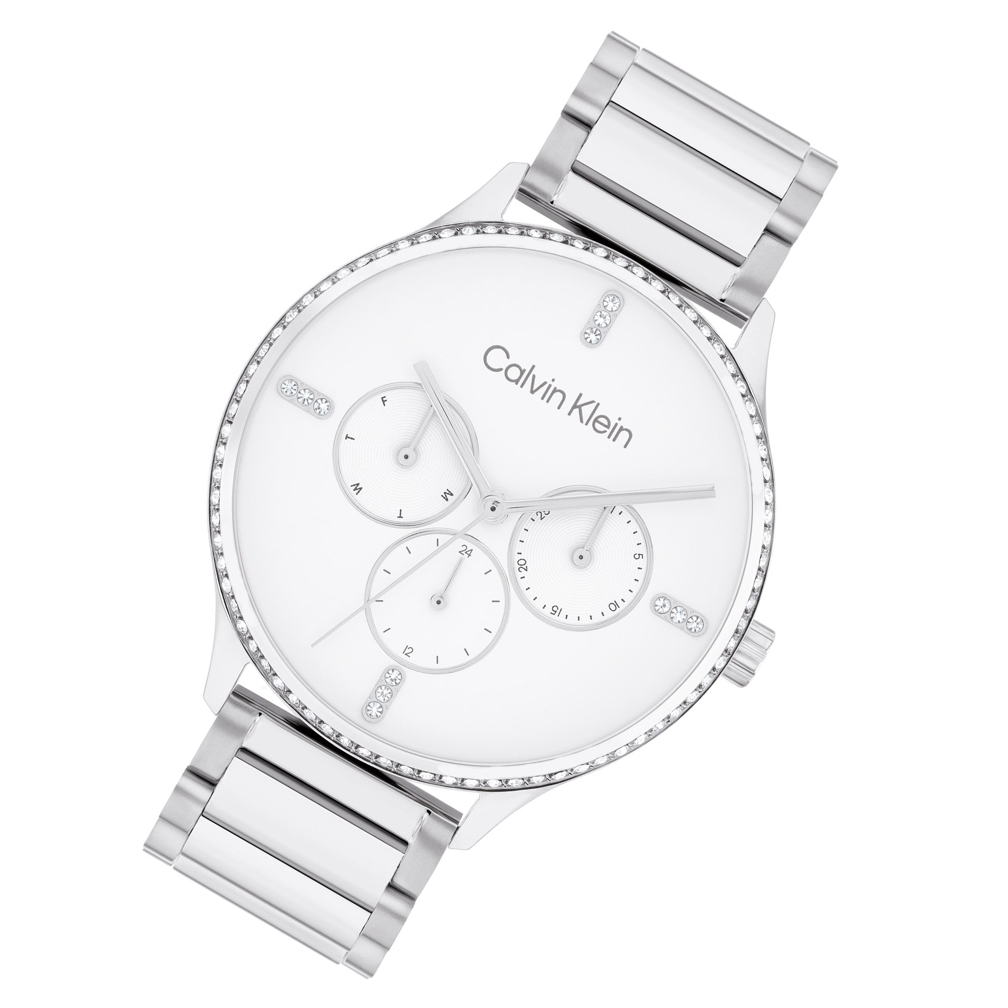 Calvin Klein Stainless Steel White Dial Multi-function Women's Watch - 25200373