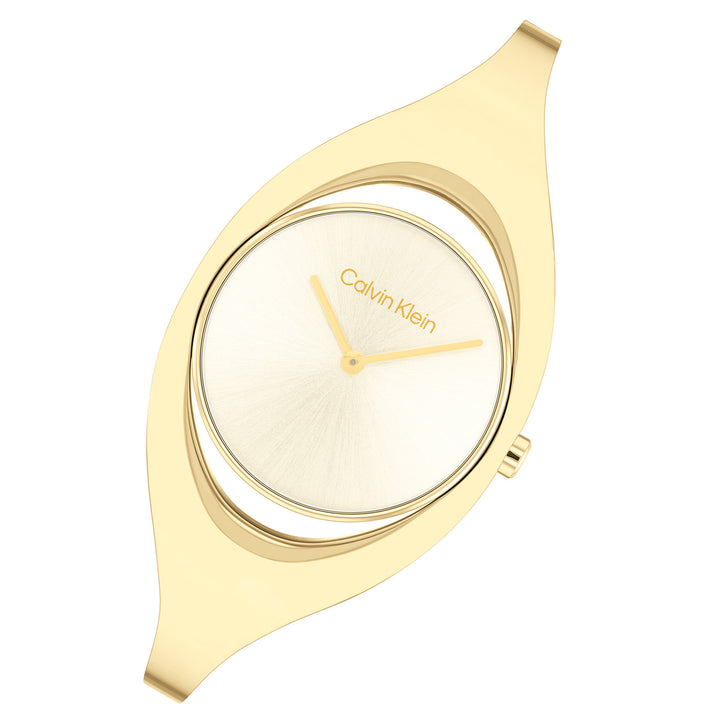 Calvin Klein Gold Steel Champagne Dial Women's Watch - 25200422