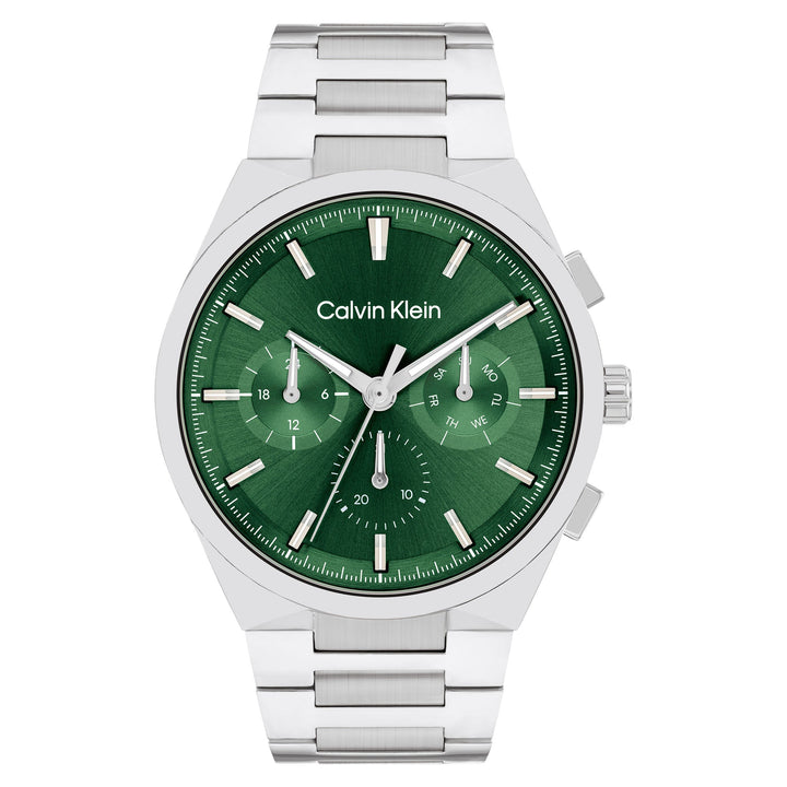 Calvin Klein Stainless Steel Dark Green Dial Multi-function Men's Watch - 25200441