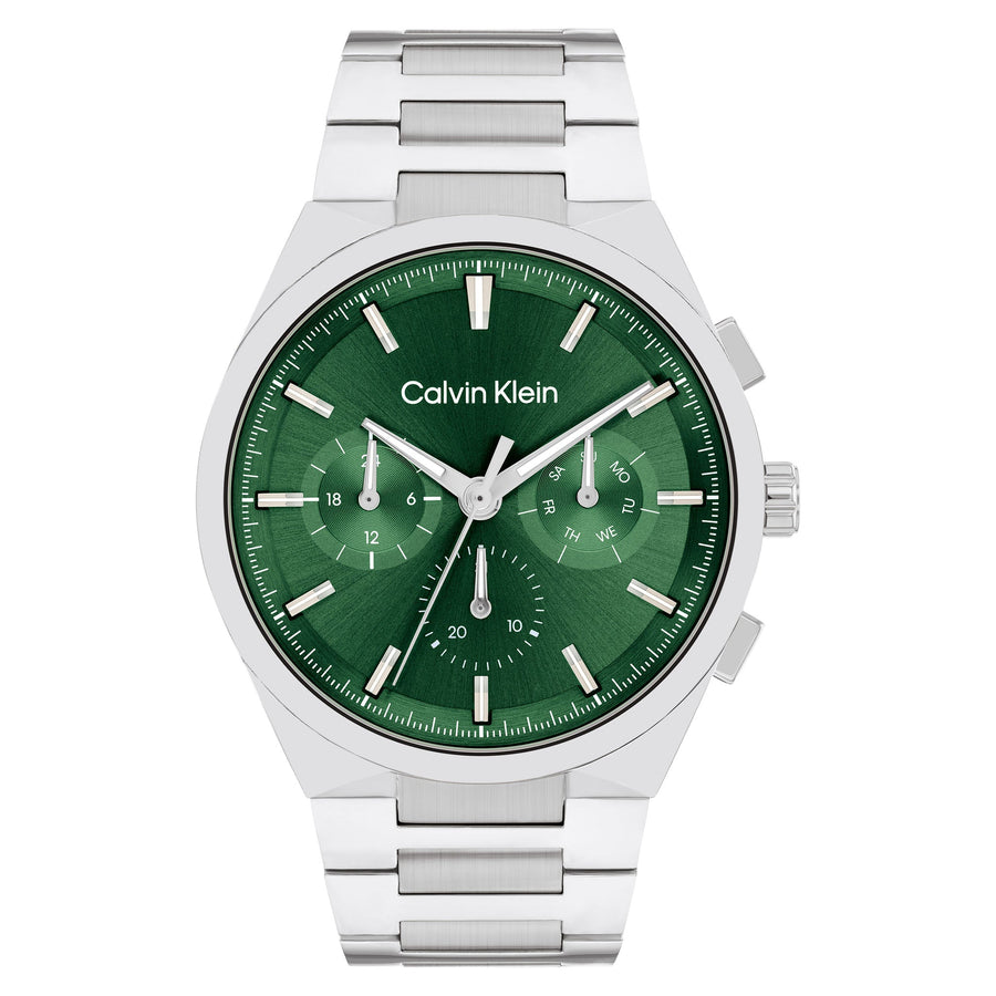 Calvin Klein Stainless Steel Dark Green Dial Multi-function Men's Watch - 25200441