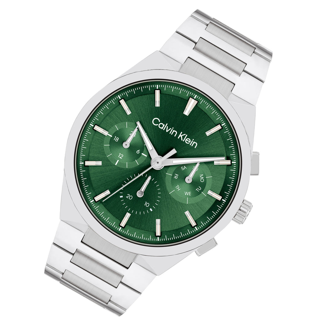 Calvin Klein Stainless Steel Dark Green Dial Multi-function Men's Watch - 25200441