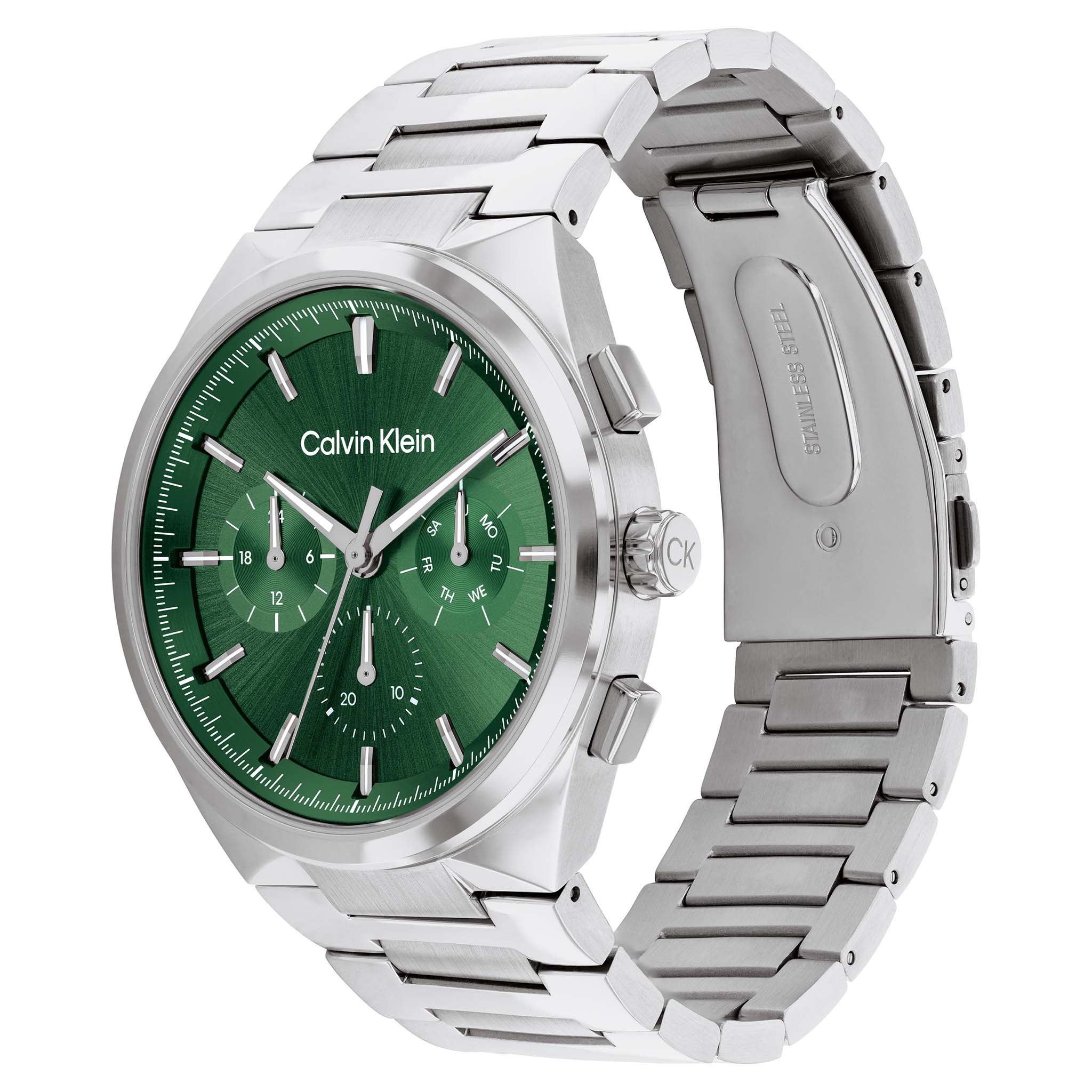 Calvin Klein Stainless Steel Dark Green Dial Multi-function Men's Watch - 25200441