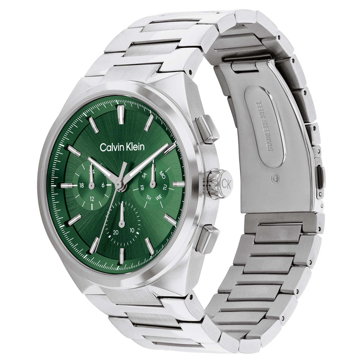 Calvin Klein Stainless Steel Dark Green Dial Multi-function Men's Watch - 25200441