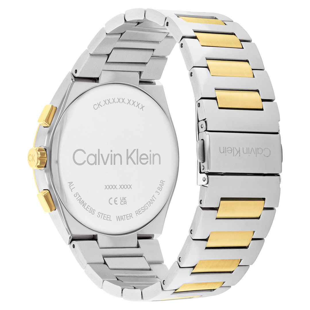 Calvin Klein Two-Tone Steel Dark Brown Dial Multi-function Men's Watch - 25200442