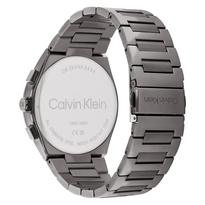 Calvin Klein Grey Steel Dark Blue Dial Multi-function Men's Watch - 25200443