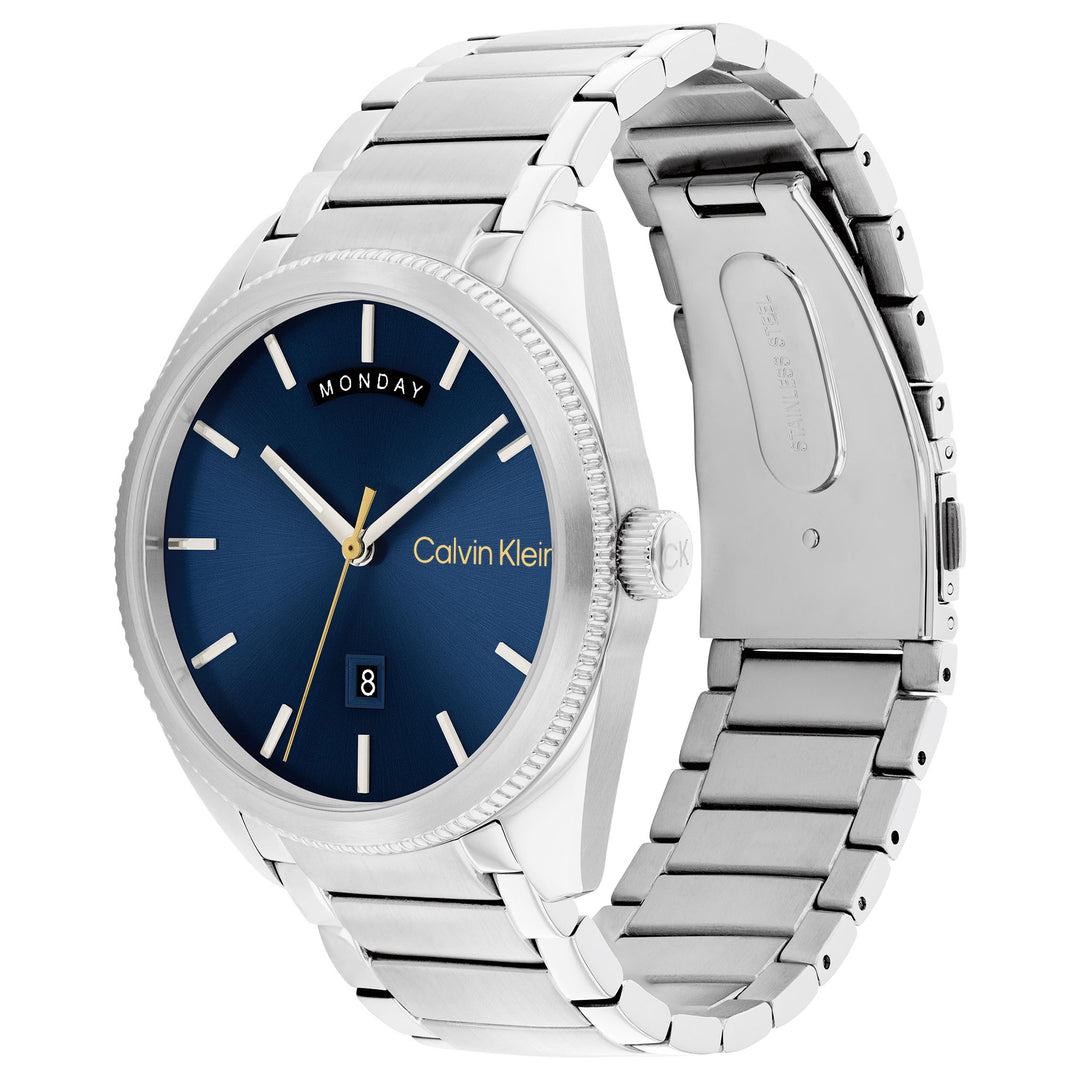 Calvin Klein Stainless Steel Blue Dial Men's Watch - 25200446