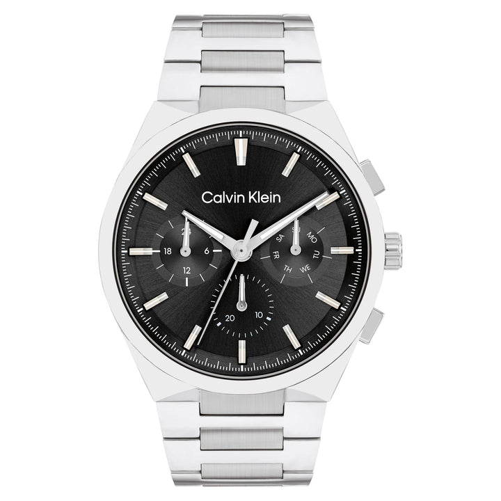 Calvin Klein Stainless Steel Black Dial Multi-function Men's Watch - 25200459