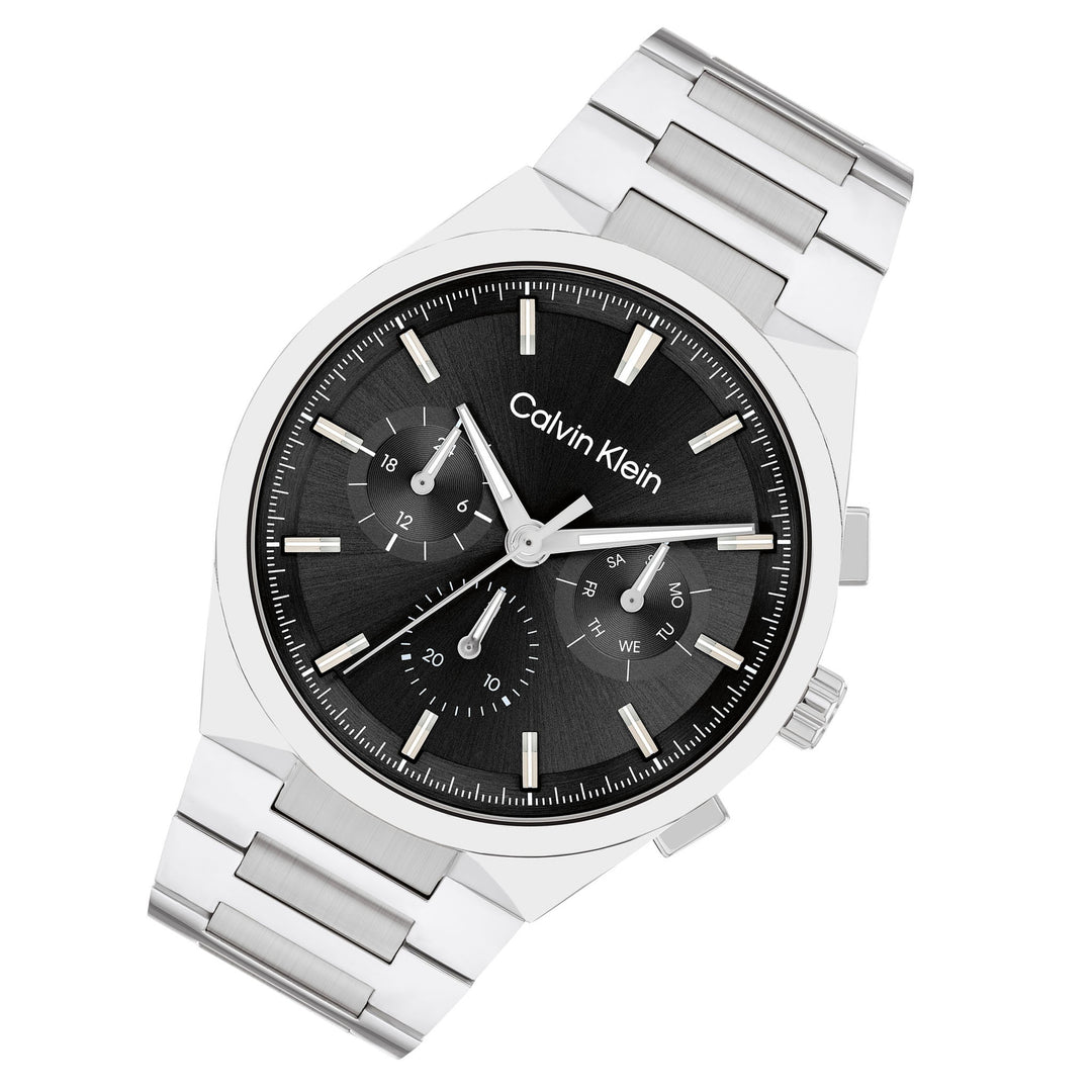 Calvin Klein Stainless Steel Black Dial Multi-function Men's Watch - 25200459