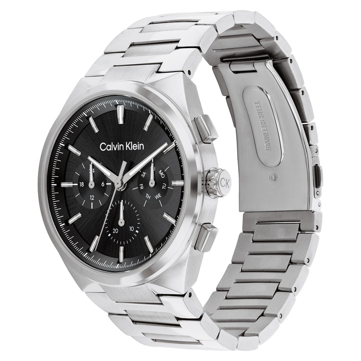 Calvin Klein Stainless Steel Black Dial Multi-function Men's Watch - 25200459