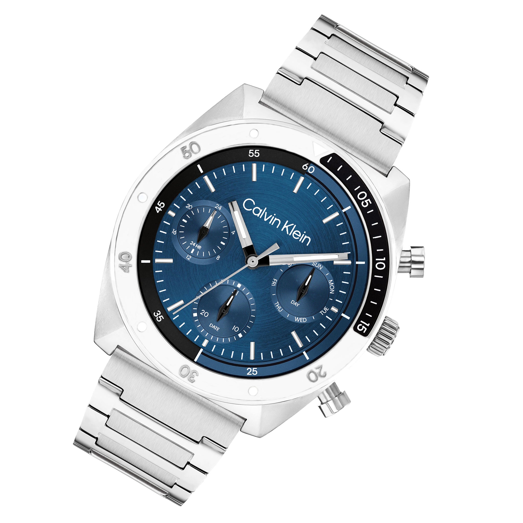 Calvin Klein Stainless Steel Blue Dial Multi-function Men's Watch - 25200464